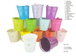 Zinc bucket colors  11 cm diameter 3 lines.
