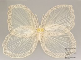 BUTTERLFLY WHITE  ABACA 40 CM 