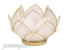 T-LIGHT CANDLE HOLDER 18 CM NATURAL FROM CAPIZ SHELLS 
