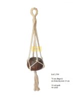 MAKRAMA do powieszenia na doniczkę 69 cm sznur z naturalnej bawełny ( bez kokosa)