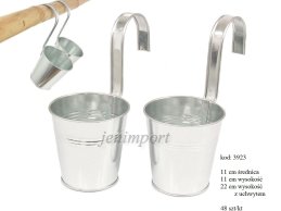 METAL HANGING BUCKET 11 CM D- 2 LINES