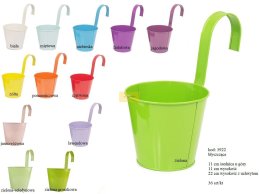 ZINC FLOWER-POT WITH THE HANDLE 11 cm MIX 14 COLORS