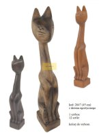 CAT FROM EXOTIC WOOD 45 CM 