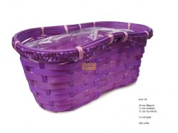 BAMBOO BASKET 28 CM VIOLET COLOR 