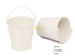 METAL 13 CM BUCKET WHITE 