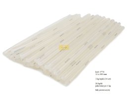 Glue stick 11,3 mm x 300 mm hot melt WHITE-TRANSPARENT 1 kg/pb 34pc/ 5 KG / box x 4 box/1ctn= 20 kg.