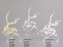 REINDEER 11,5 CM CLEAR ACRYLIC  FOR HANGING