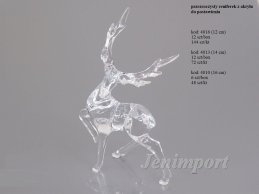 REINDEER 11,5 CM STANDING CLEAR ACRYLIC 