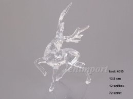 REINDEER 11,5 CM SILVER  ACRYLIC STANDING