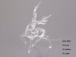 REINDEER 13,2  CM STANDING SILVER  ACRYLIC