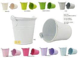 METAL BUCKET MINI 6,5 CM MIX MAT COLORS 2 LINES