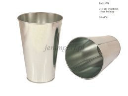 METAL ZINC VASE 21,5 CM H