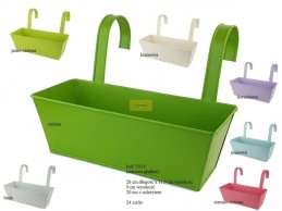 Zinc planter MIX MAT color 28 cm. Handle non-removable.