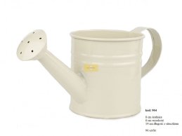 WATERING CAN 8 CM D ZINC CREAM COLOR 2 LINES