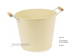 ZINC PLANTER 27 cm CREAM COLOR 