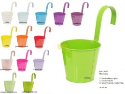 ZINC FLOWER-POT WITH THE HANDLE 13 cm MIX 14 COLORS 