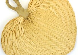 PALM LEAF FAN NATURAL  8-10 CM