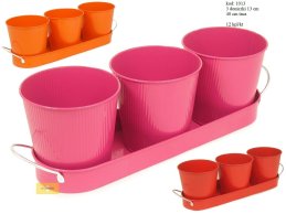 super DONICZKI NA TACY na zioła 3 sztuki x 13 cm, 40 cm taca, kolory do wyboru