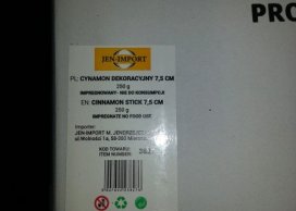 CYNAMON DEKORACYJNY 7,5cm 250 g/op około 45-50 SZT