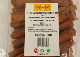 CYNAMON 10 CM DEKORACYJNY 250g/opak około 35-40 szt