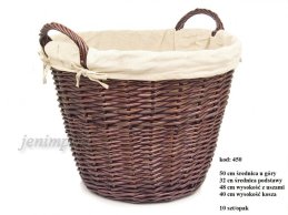 FULL WILLOW BASKET BROWN COLOR 50 CM DIAMETER