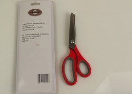 SCISSORS ZIG-ZAG 23 CM  ABS AND SILICON HANDLE