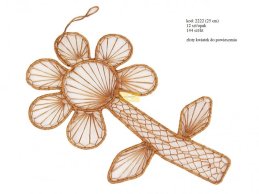 ABACA FLOWER GOLD  COLOR 25 CM 