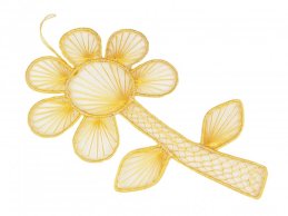 ABACA FLOWER YELLOW 25 CM 