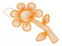 ABACA FLOWER ORANGE COLOR 25 CM 