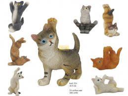 KOT KOTEK YOGA CATS 8 WZORÓW ok 6 cm 