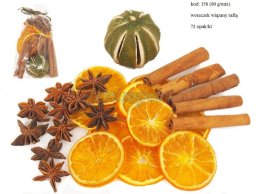 MIX POTPOURRI 80g : cynamon, plastry pomarańczy, limonka,anyż