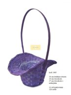 BAMBOO BASKET PURPLE  16 CM  DIAMETER