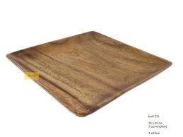 WOODEN ACACIA TRAY 26 CM X 26 CM