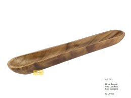 WOODEN ACACIA LONG OVAL TRAY 41 CM  X 5 CM