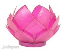 T-LIGHT CANDLE HOLDER 18 CM PINK  FROM CAPIZ SHELLS