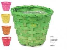 BAMBOO PLANTER COLOR 14,5 CM  DIAMETER mix colour