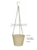 ZINC PLANTER 18 CM FOR HANGING CREAM COLOR