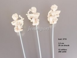 AMORKI Z ŁUKIEM 3,5 CM NA DRUCIKU 20 CM  3 WZORY