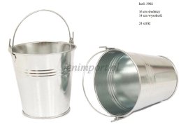  DONICZKA METALOWA 16 cm średnicy wytłoczenie 3 linie tłoczenie wzór.