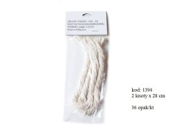 KNOT KNOTY Z BAWEŁNY  DO POCHODNI OGRODOWYCH  28 CM X 2 SZTUKI 