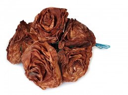 brown color Rose made from dried magnolia leafs 7-8 cm 