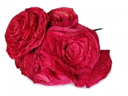 dark-red color Rose made from dried magnolia leafs 7-8 cm