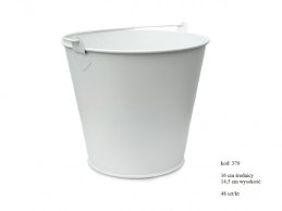 ZINC BUCKET WHITE MAT 16 CM X 14,5 CM H