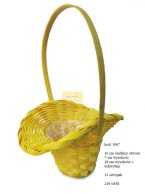 BAMBOO BASKET 10 cm YELLOW  COLOR