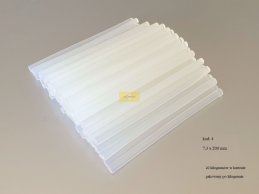 Glue stick clear transparnet 7,3 mm x 200 mm in pb 1 kg ( 112 pc)
