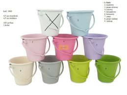 METAL BUCKET 4,5 CM  MATOWE MIX COLOR