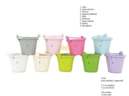 WIADERKO MINI 3,5 cm matowe kolory MIX do wyboru 