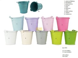 WIADERKO MINI OCYNK  5,5 cm w 2 linie matowe kolory do wyboru