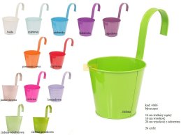 ZINC PLANTER 16 CM FOR HANGING mix 14 colors