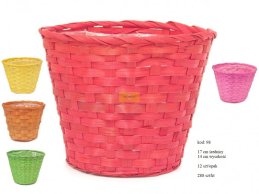 BAMBOO BASKET 17 CM MIX COLORS